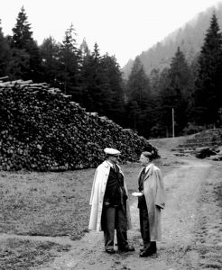 Degasperi (links) und Figl (rechts) bei einem Geheimtreffen in Kärnten.
