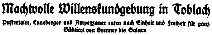 Schlagzeile auf der Titelseite des SVP-Organs „Volksbote“ vom 30. Mai 1946.