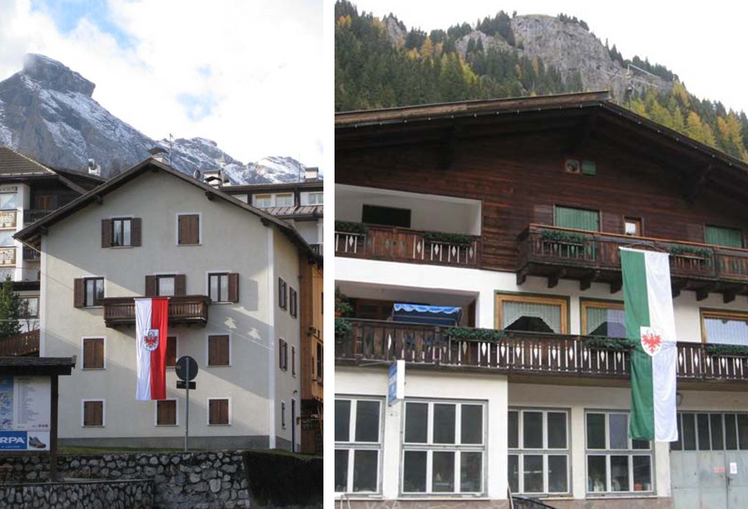 Zahlreiche Einwohner hatten auch öffentlich „Flagge gezeigt“. (Bilder „Südtiroler Heimatbund“)