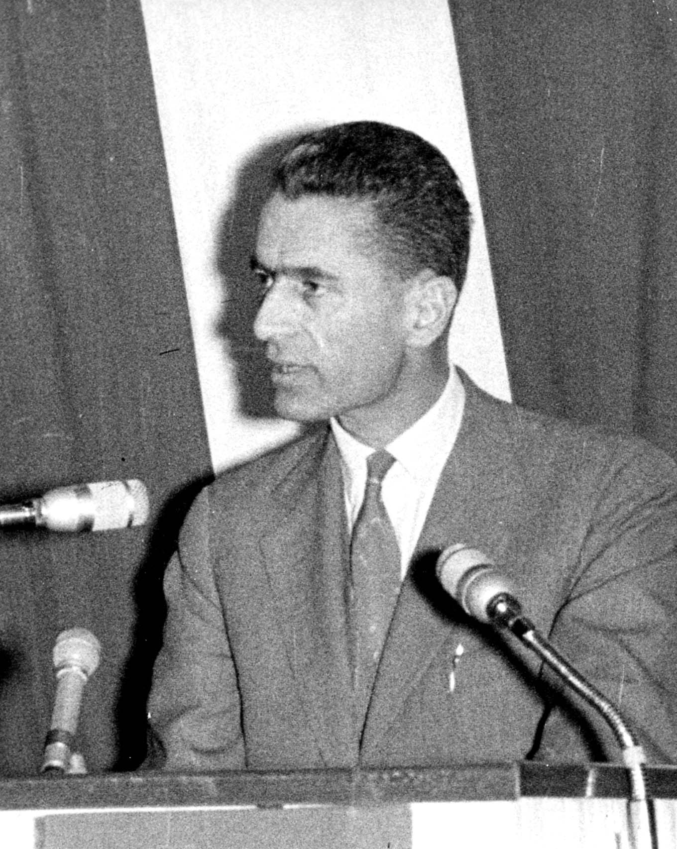 Silvius Magnago auf der SVP-Landesversammlung von 1960.